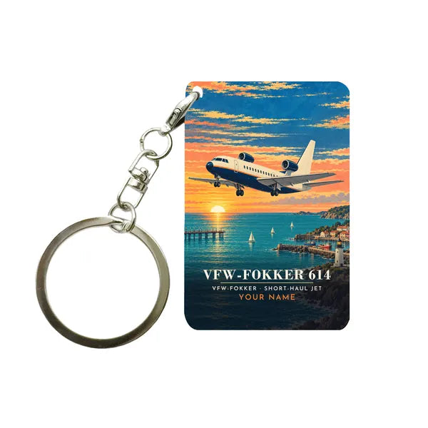 VFW-Fokker 614 - 3D + Name - Key Chain - Full Print