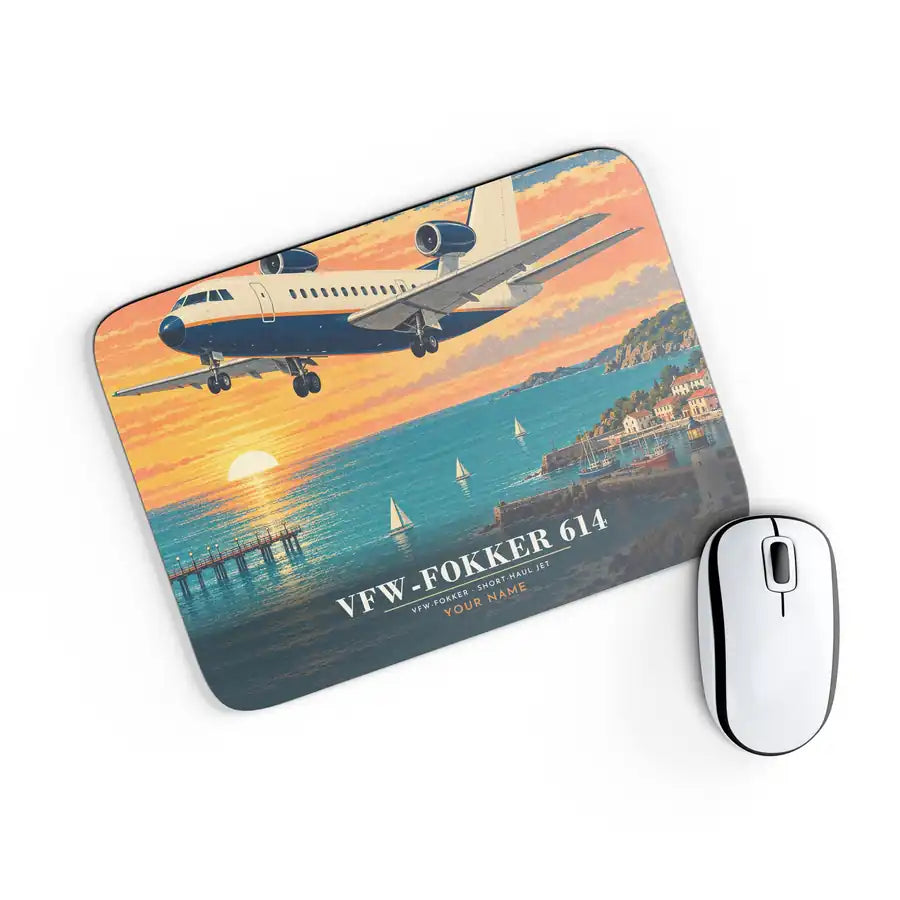 VFW-Fokker 614 - 3D + Name - Mouse Pad - Full Print