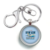 Thumbnail for VFW-Fokker 614 - Cartoon - Circle Key Chain - Light Blue