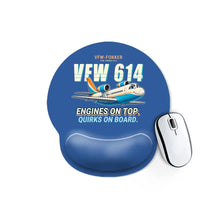 Thumbnail for VFW-Fokker 614 - Cartoon - Ergonomic Mouse Pad - Blue