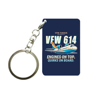 Thumbnail for VFW-Fokker 614 - Cartoon - Key Chain - Navy Blue