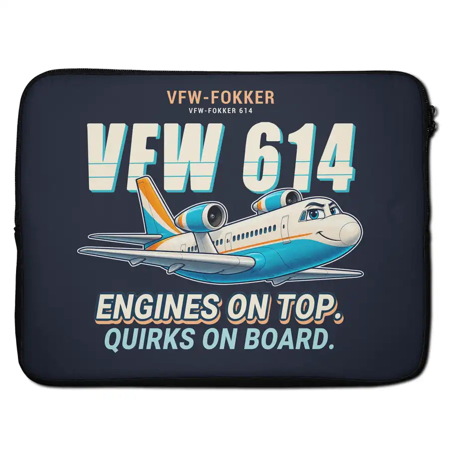 VFW-Fokker 614 - Cartoon - Laptop Sleeve
