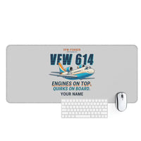Thumbnail for VFW-Fokker 614 - Cartoon + Name - Desk Mat - Light Gray
