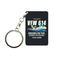 Thumbnail for VFW-Fokker 614 - Cartoon + Name - Key Chain - Black