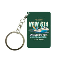 Thumbnail for VFW-Fokker 614 - Cartoon + Name - Key Chain - Dark Green