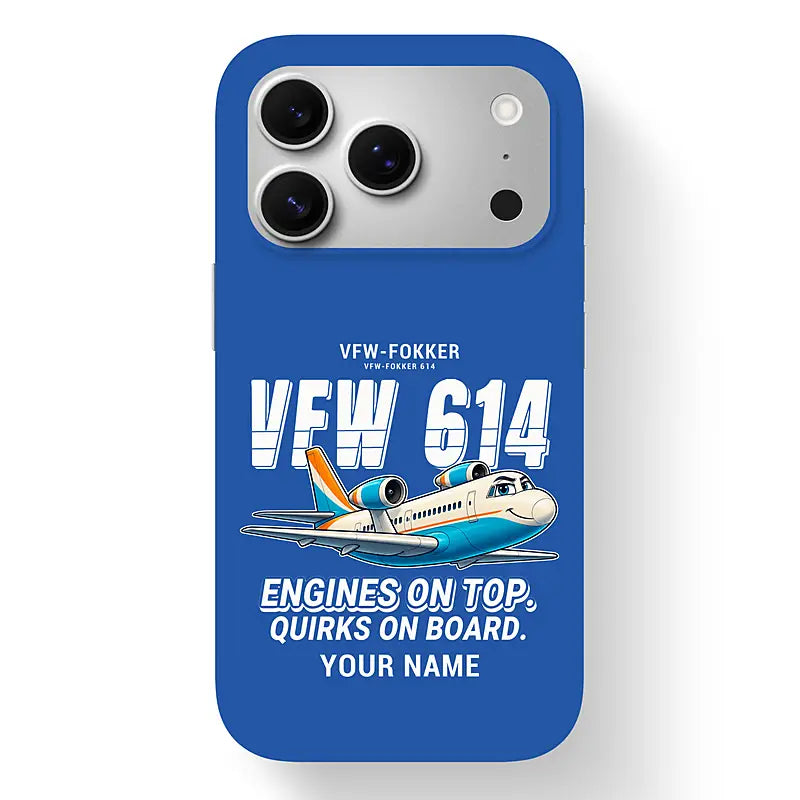 VFW-Fokker 614 - Cartoon + Name - MagSafe iPhone 17 Pro - Blue