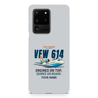 Thumbnail for VFW-Fokker 614 - Cartoon + Name - Samsung Case - Light Gray