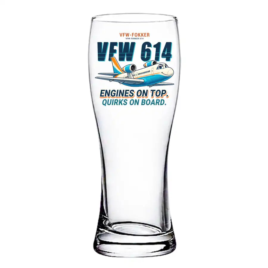 VFW-Fokker 614 - Cartoon - Pilsner Beer Glass