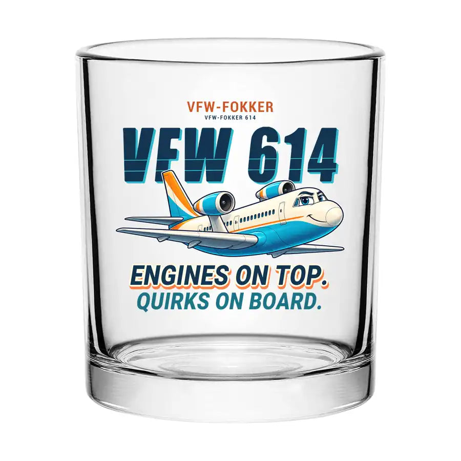 VFW-Fokker 614 - Cartoon - Special Whiskey Glass