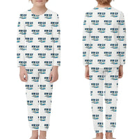 Thumbnail for VFW-Fokker 614 - Children Pajamas - Cartoon Pattern - White
