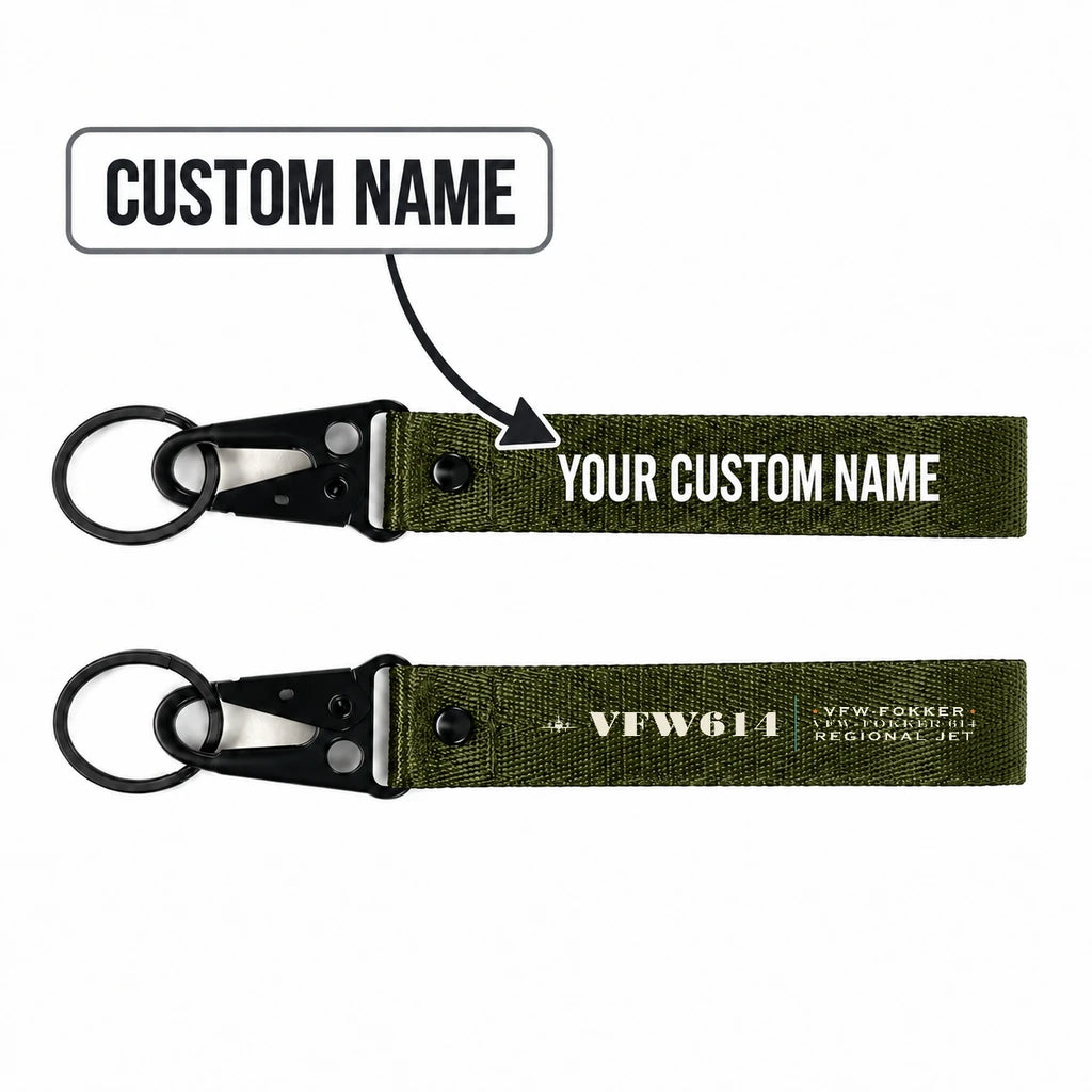 VFW-Fokker 614 Hawk-Shaped Key Chains - Dark Green - Heritage - Personalized