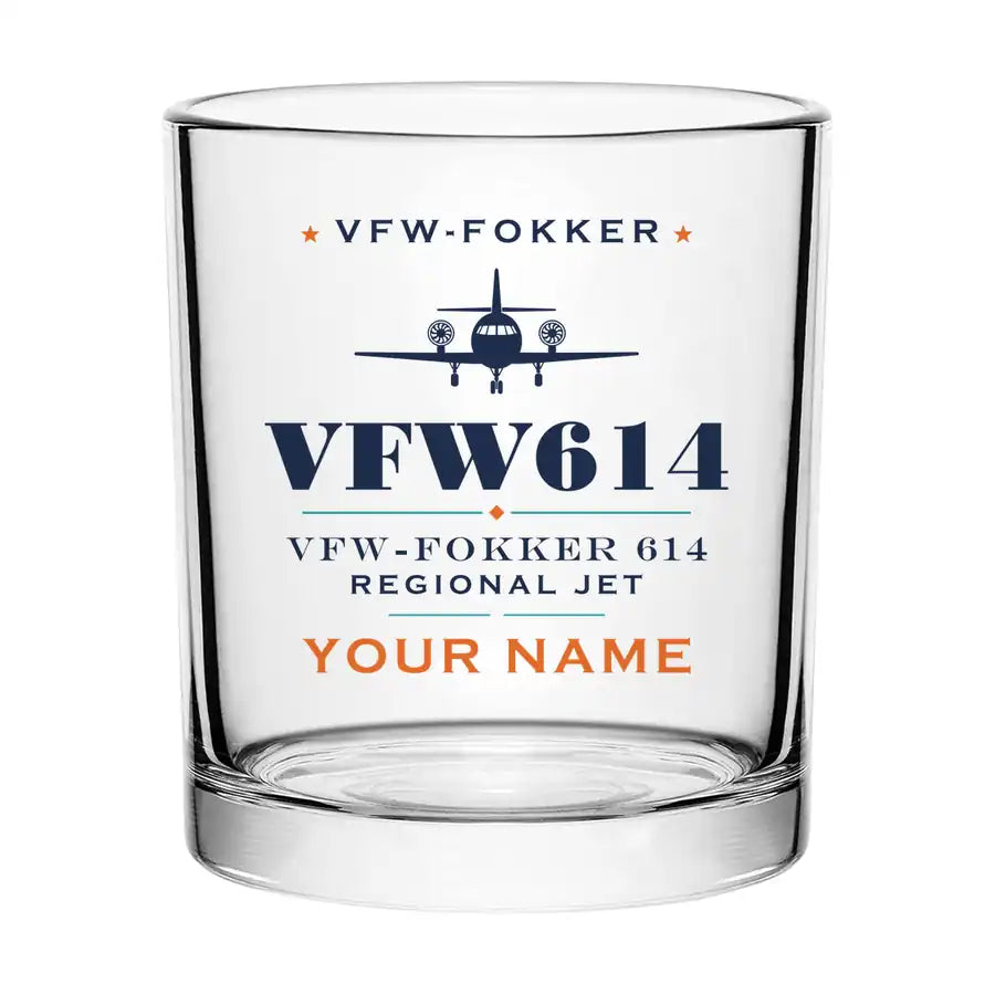 VFW-Fokker 614 - Heritage + Name - Special Whiskey Glass
