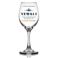 Thumbnail for VFW-Fokker 614 - Heritage + Name - Wine Glass