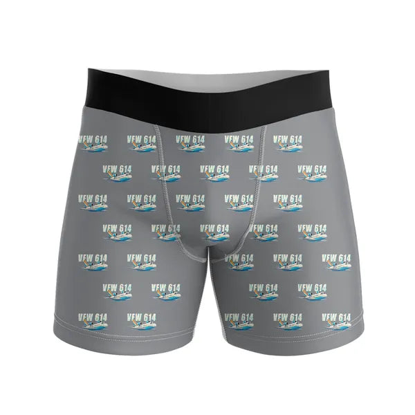 VFW-Fokker 614 - Men Boxers - Cartoon Pattern - Gray