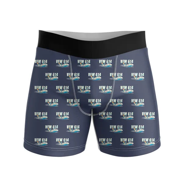 VFW-Fokker 614 - Men Boxers - Cartoon Pattern - Navy Blue