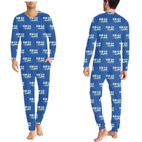 Thumbnail for VFW-Fokker 614 - Men Pajamas - Cartoon Pattern - Blue