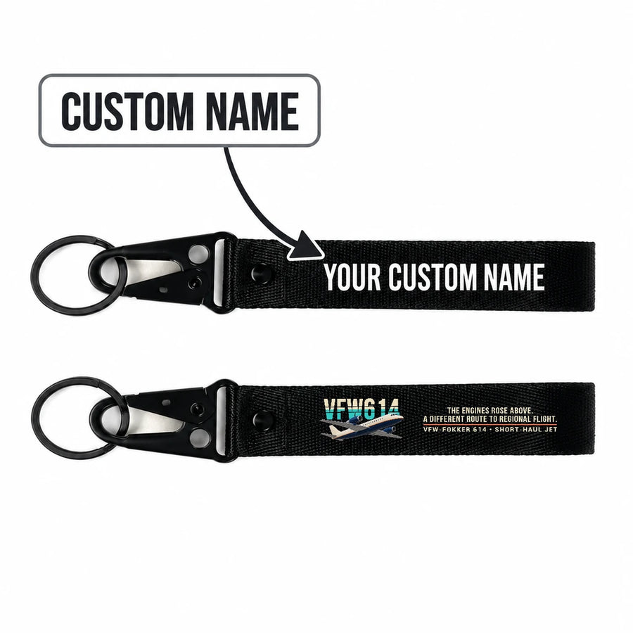 VFW-Fokker 614 Hawk-Shaped Key Chains - Black - Original - Personalized