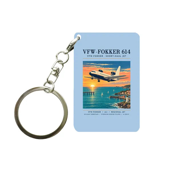 VFW-Fokker 614 - Poster - Key Chain - Light Blue