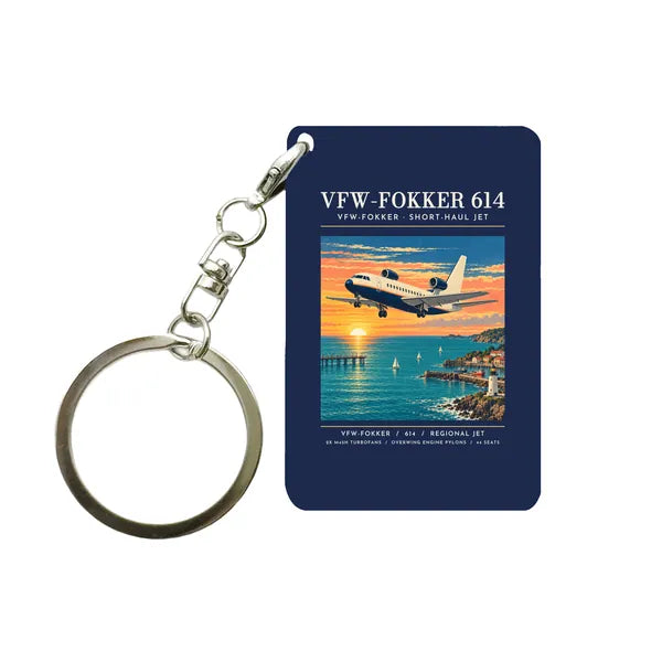 VFW-Fokker 614 - Poster - Key Chain - Navy Blue