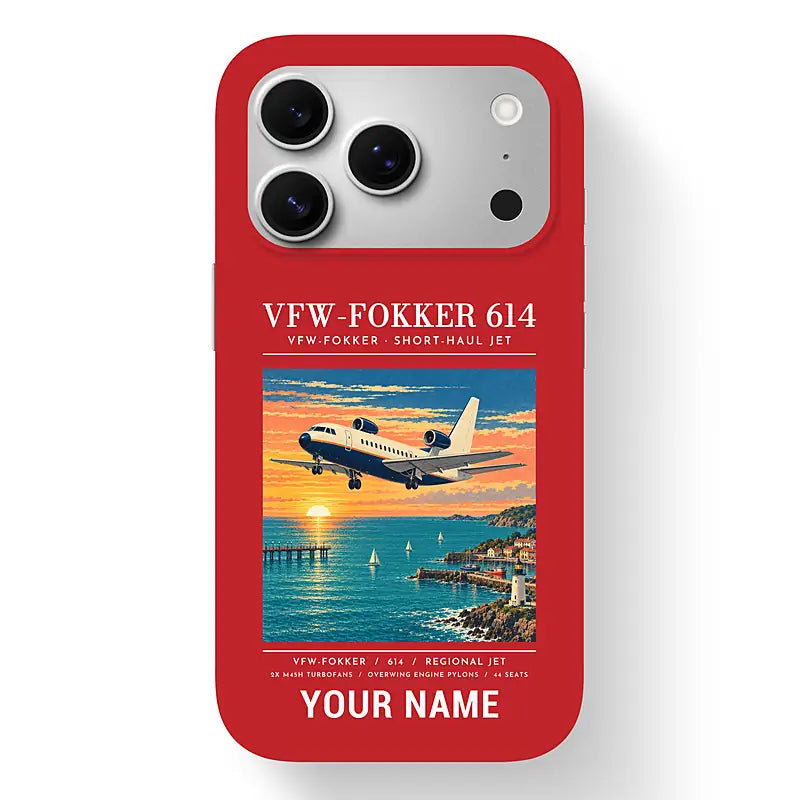 VFW-Fokker 614 - Poster + Name - MagSafe iPhone 17 Pro - Red