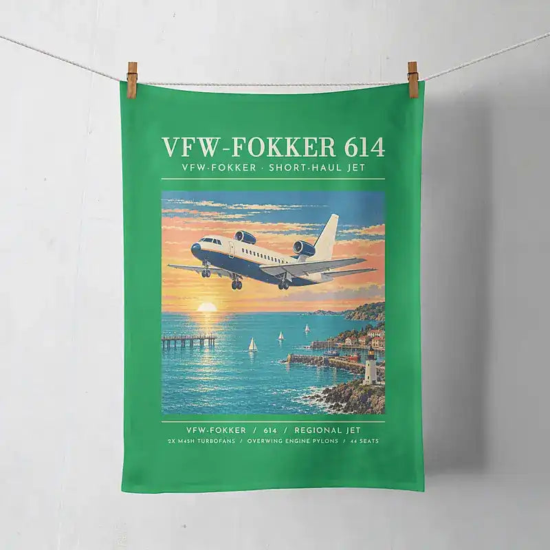 VFW-Fokker 614 - Poster - Towel - Green