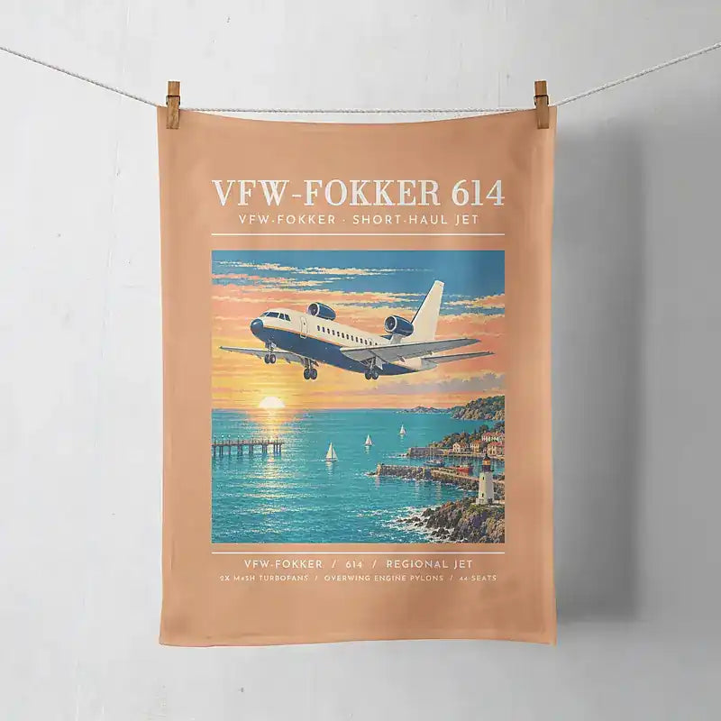 VFW-Fokker 614 - Poster - Towel - Orange