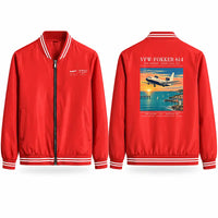 Thumbnail for VFW-Fokker 614 Stylish Jackets - Baseball Collar - Poster - Red