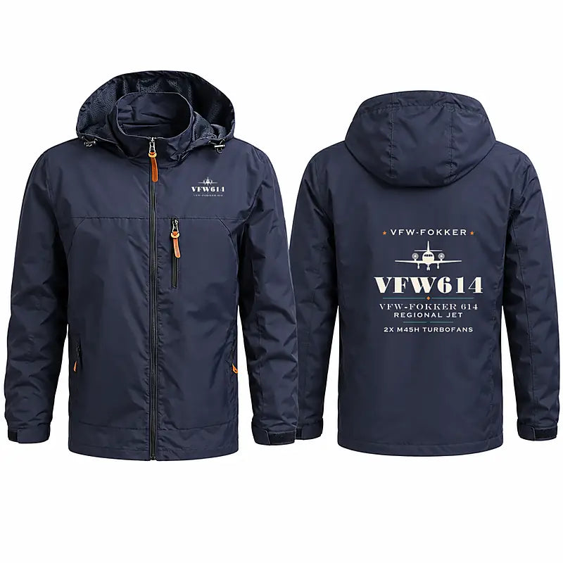 VFW-Fokker 614 Stylish Jackets - Hooded Windbreaker - Heritage - Navy Blue