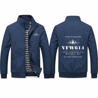 Thumbnail for VFW-Fokker 614 Stylish Jackets - Stand Collar - Heritage - Navy Blue