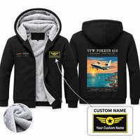Thumbnail for VFW-Fokker 614 Zipped Sweatshirts - Poster + Name - Black