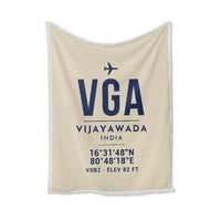 Thumbnail for Vijayawada Airport (VGA) Bedding Sets & Blankets - Blanket - ID Tag - Beige