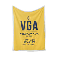 Thumbnail for Vijayawada Airport (VGA) Bedding Sets & Blankets - Blanket - ID Tag - Yellow