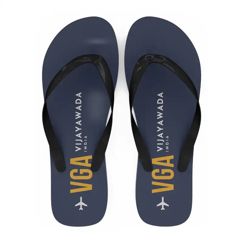 Vijayawada Airport (VGA) Slippers & Flip Flops - Slippers - Flip Flops - Code - Navy Blue