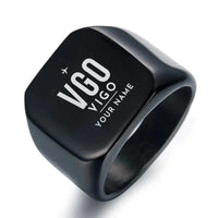 Thumbnail for Vigo Airport (VGO) Rings - Ring - Black + Name