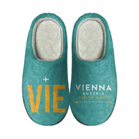 Thumbnail for Vienna Airport (VIE) Slippers & Flip Flops - Slippers - Cotton - Code - Different - Turquoise