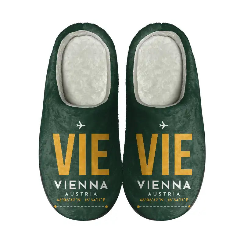 Vienna Airport (VIE) Slippers & Flip Flops - Slippers - Cotton - Code - Same - Dark Green