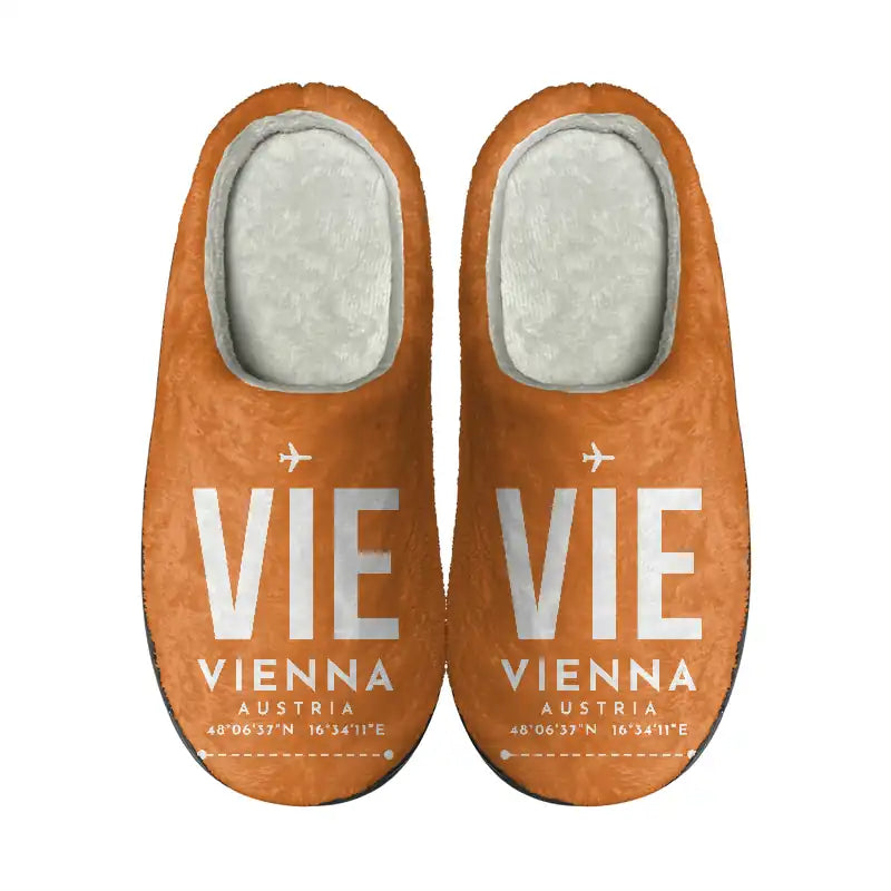 Vienna Airport (VIE) Slippers & Flip Flops - Slippers - Cotton - Code - Same - Orange