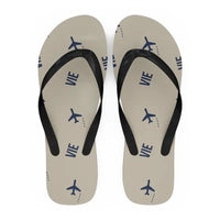Thumbnail for Vienna Airport (VIE) Slippers & Flip Flops - Slippers - Flip Flops - Pattern - Beige