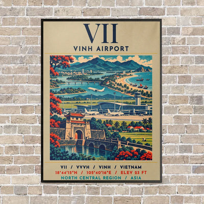 VII - Poster - Canvas Framed - Beige