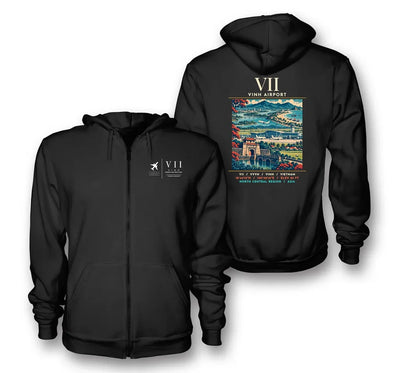 VII - Poster - Zipped Hoodie - Black