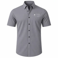 Thumbnail for Vinh International Airport (VII) Shirts - Short Sleeve Shirt - Front - Gray