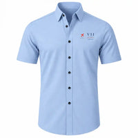 Thumbnail for Vinh International Airport (VII) Shirts - Short Sleeve Shirt - Front - Light Blue