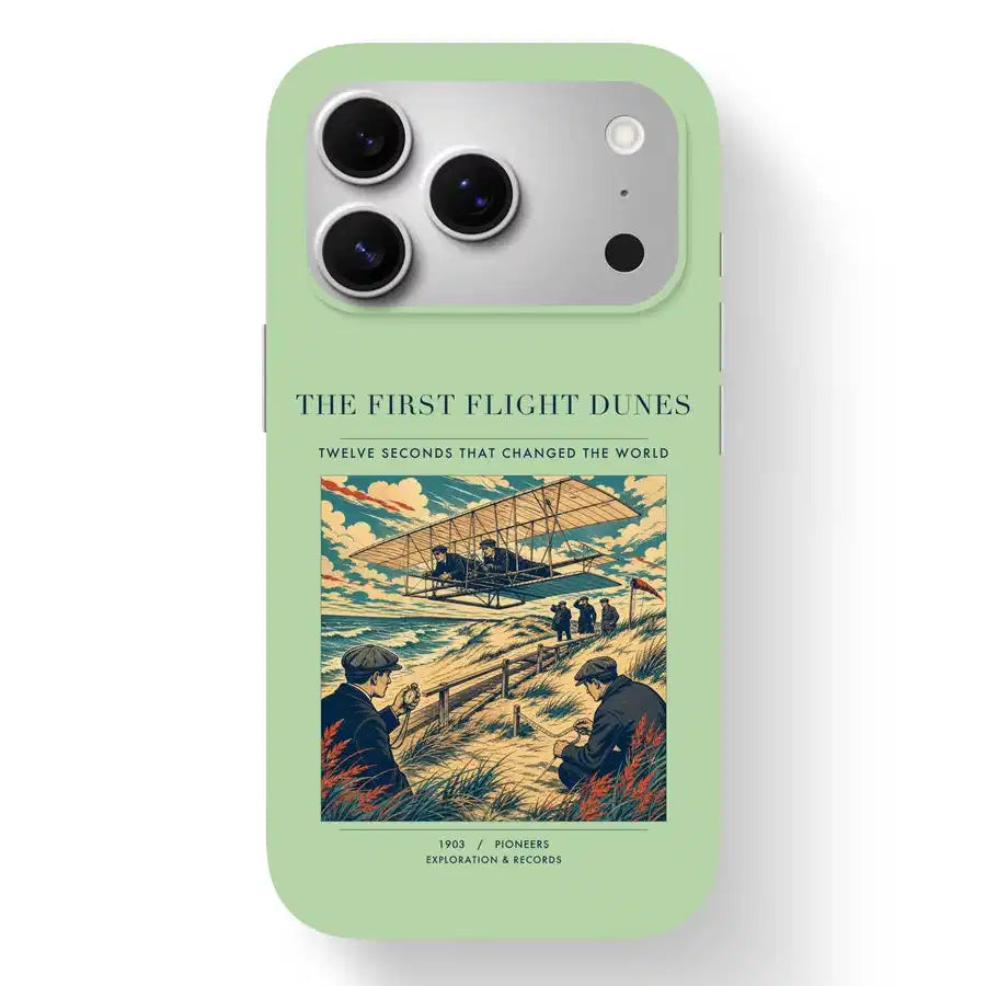 The First Flight Dunes - MagSafe iPhone & Samsung Cases design on light green 17pro