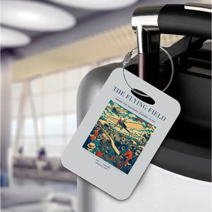 VINTAGE G4001 - The Flying Field - Acrylic Luggage Tags design on lightgray