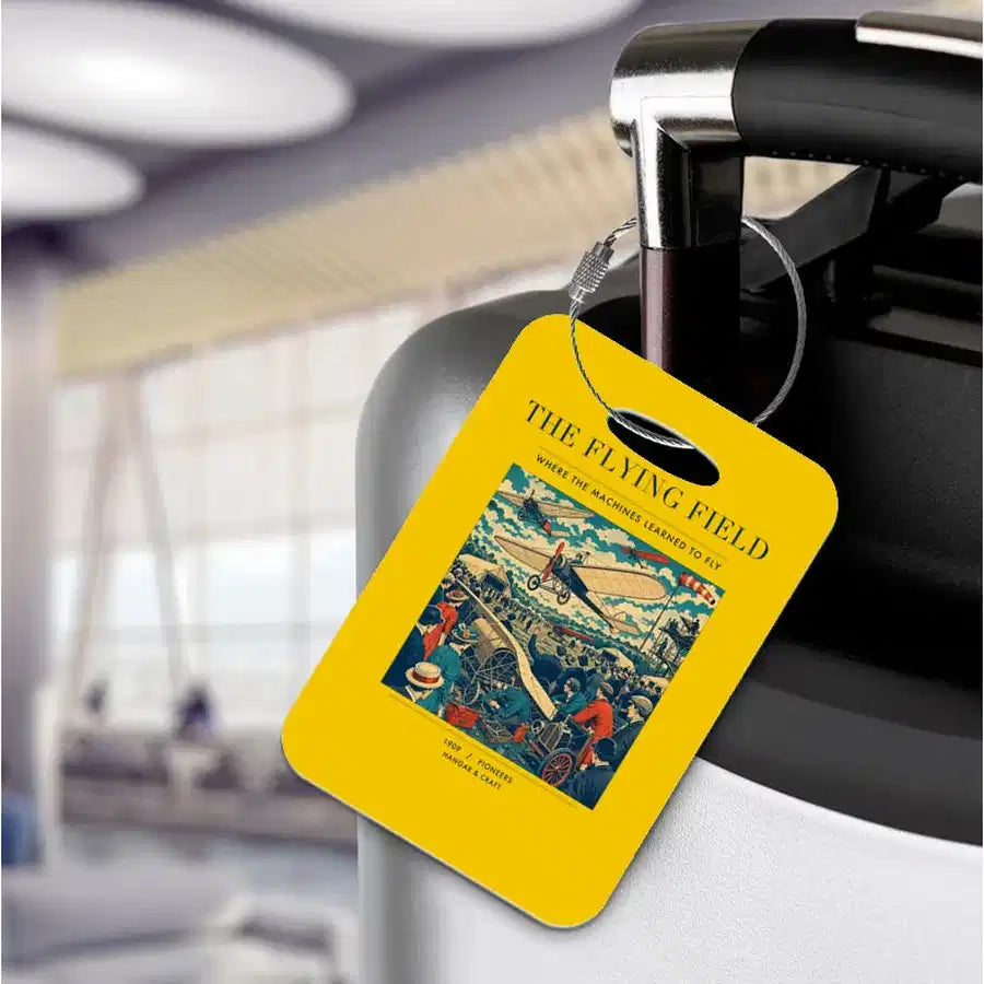 VINTAGE G4001 - The Flying Field - Acrylic Luggage Tags design on yellow