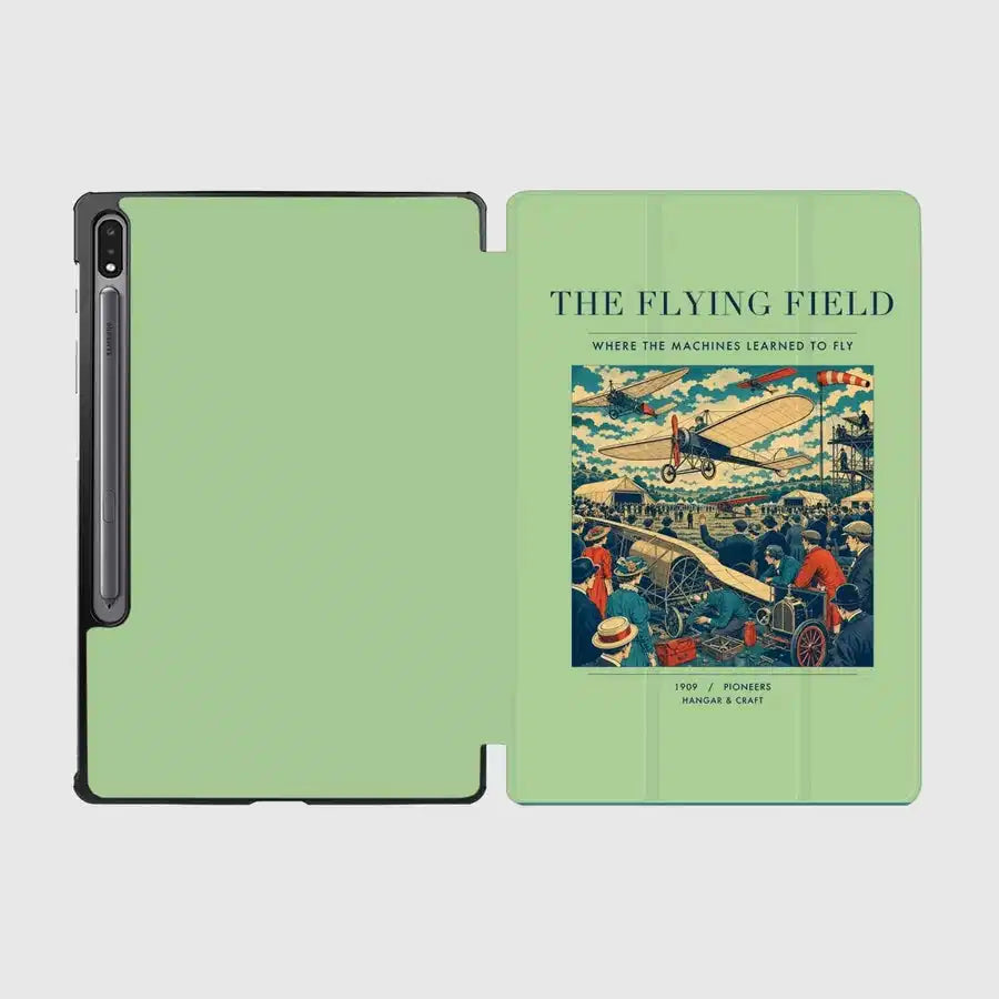 VINTAGE G4001 - The Flying Field - Designed iPad & Samsung Tablet Cases design on lightgreen samsung