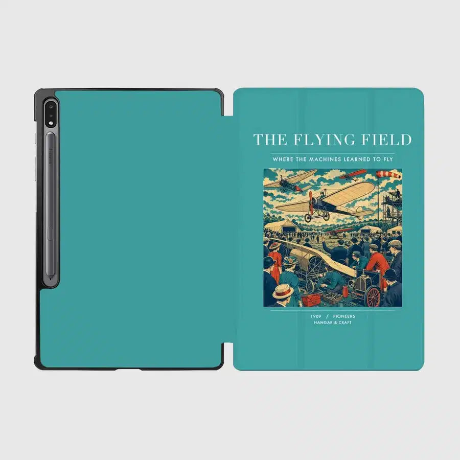 VINTAGE G4001 - The Flying Field - Designed iPad & Samsung Tablet Cases design on turquoise samsung