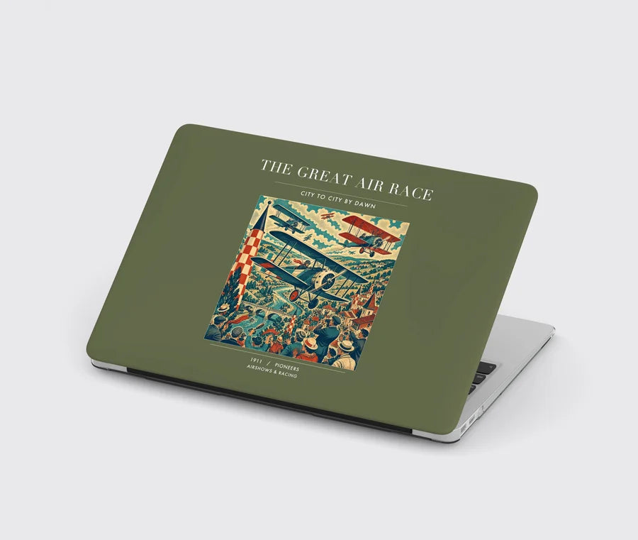 VINTAGE G4003 - The Great Air Race - Designed MacBook Cases design on greenarmy