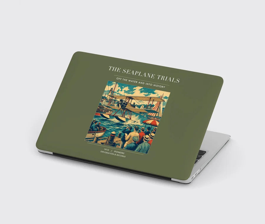 VINTAGE G4005 - The Seaplane Trials - Designed MacBook Cases design on greenarmy