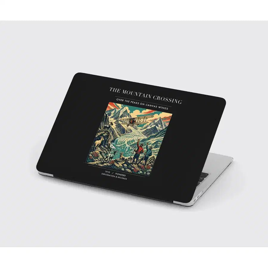 VINTAGE G4006 - The Mountain Crossing - Designed MacBook Cases design on black